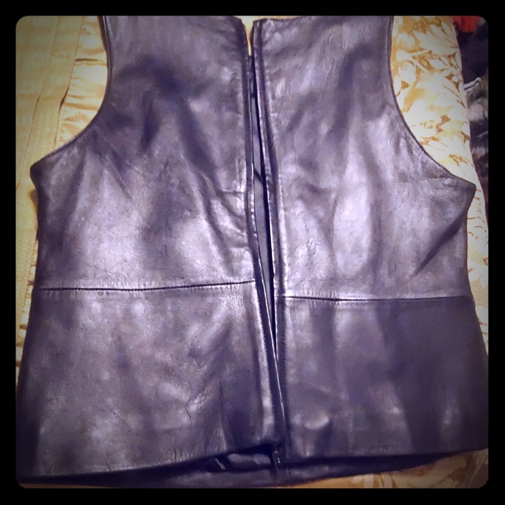 Leather vest